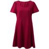 Women's Plus Size Square Neck Puff Sleeve A-line Midi Dress