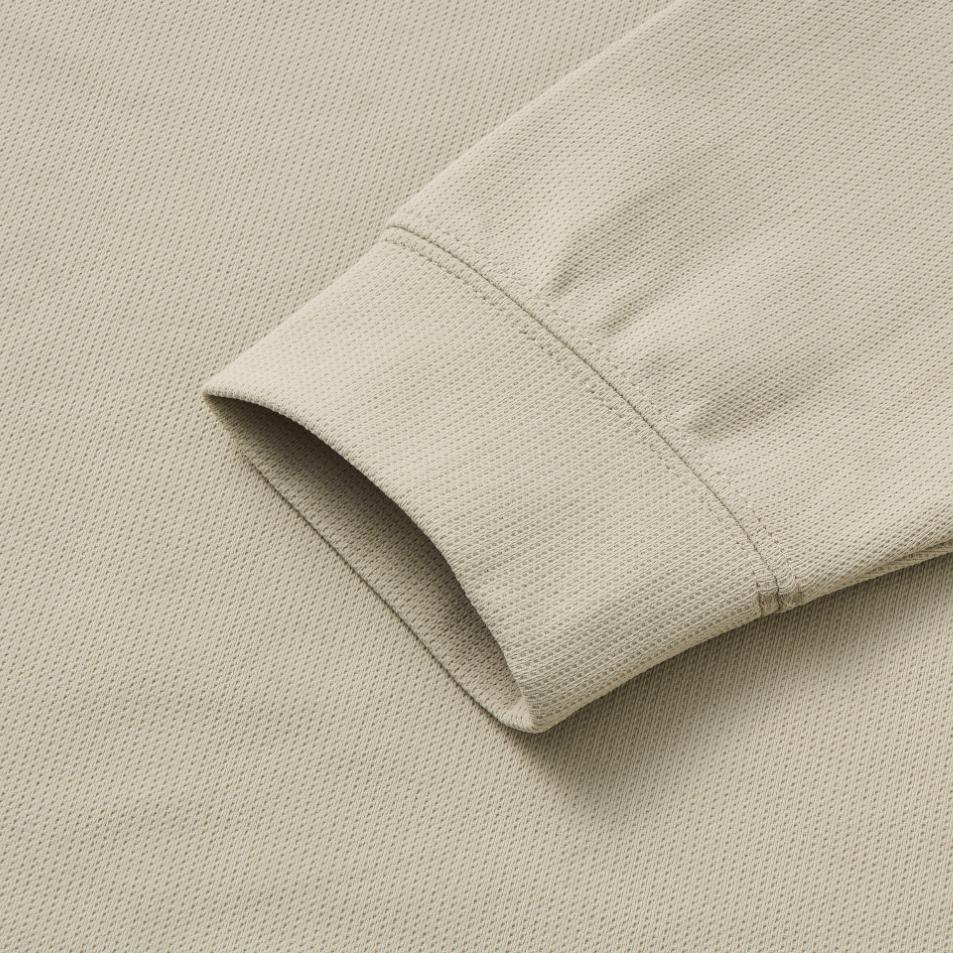 SAUCONY Solid Color Casual Long Sleeve Polo Shirt Men Tops Light-Flower-Gray Green Khaki SC2249117A-KH11