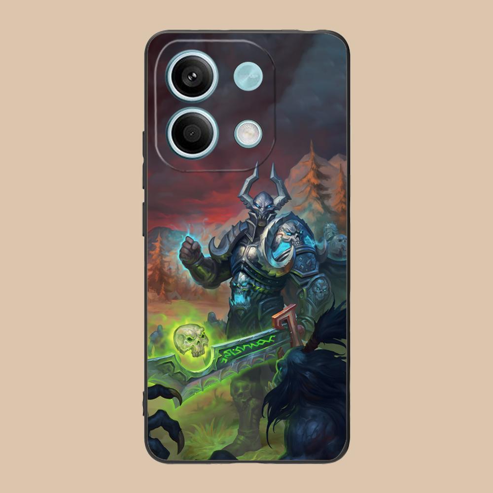WOW Game Fashion Phone Case for Xiaomi POCO M6 M5 M4 M3 X7 X6 X5 X4 X3 F6 F5 F4 Pro GT 5G Black Cover Smartphone Cellphones
