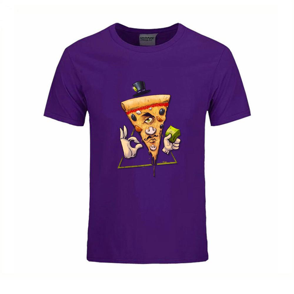 Crew Neck Teenage Clothing Simple Style For Mens Illuminati Pizza T Shirts Crew Neck Sale