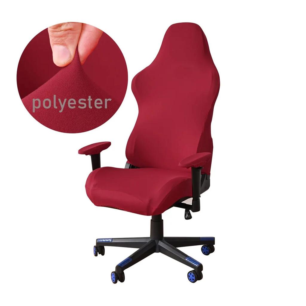 Game Chair Cover Slipcover Stretch Seat Chair Cover for Leather Computer Reclining Racing Ruffled Gamer Chair Protector