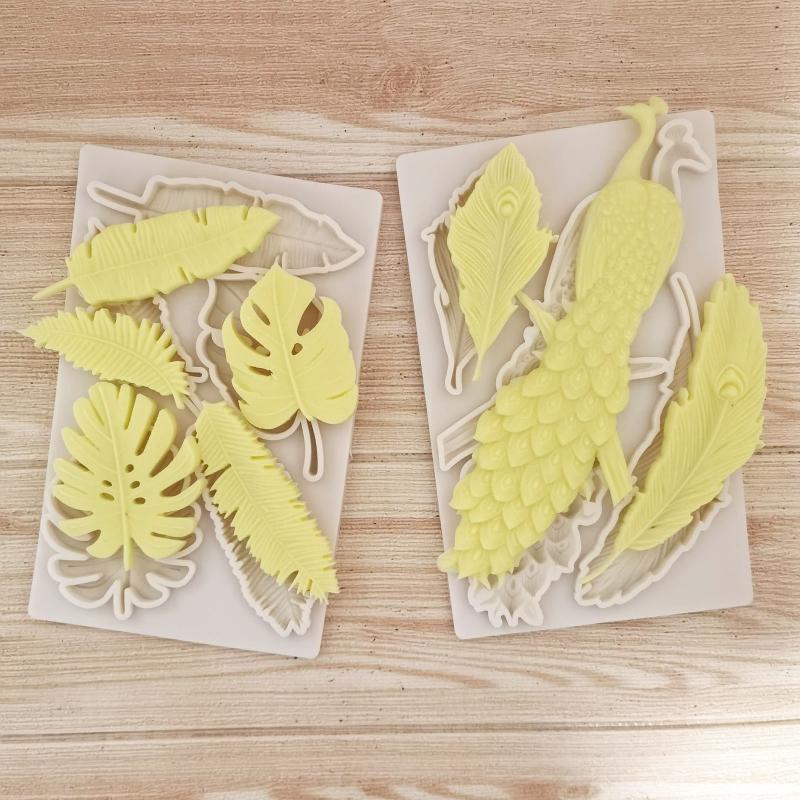 DIY Handmade Soap Making Supplies Silicone Fondant Mold Exquisite Peacock Cake Decorating Family Candle Molds Flexible