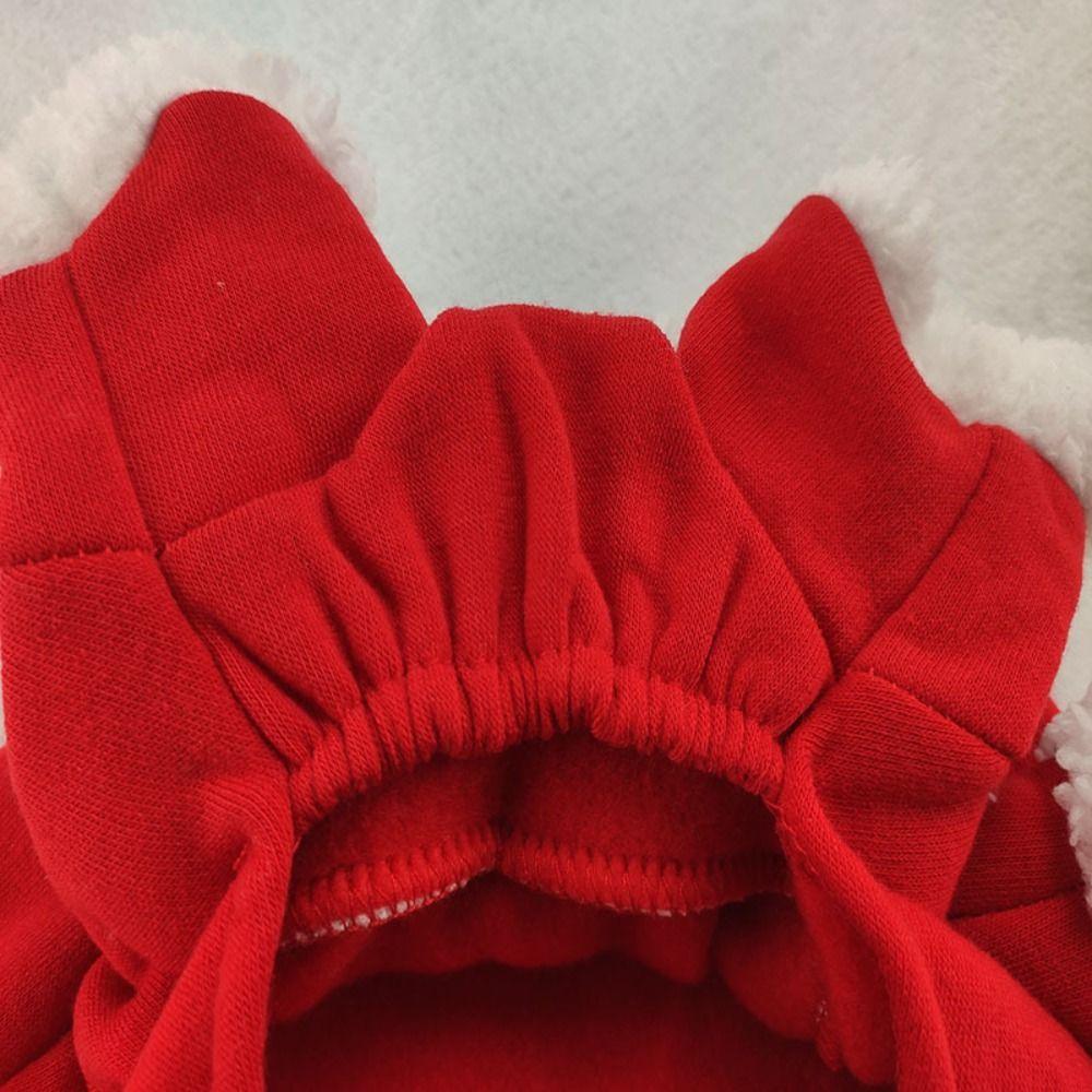 Funny Cosplay Santa Christmas Pet Costume Dog Hoodies Dog Suit with Cap