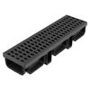 Rinnenentwässerung, 510 x 140 x 90 mm, 6er-Pack Linearer Entwässerungskanal, HDPE-Kanalentwässerung mit Rosten & Endkappen, Premium Außenentwässerungssystem für