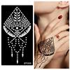 Ethnic Style Flower Tattoo Stickers Personalized Arm Foot Tattoos Black Tattoo Decals  Girls