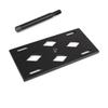 Front Bumper Towing Hook License Plate Mounting Bracket Holder, Black