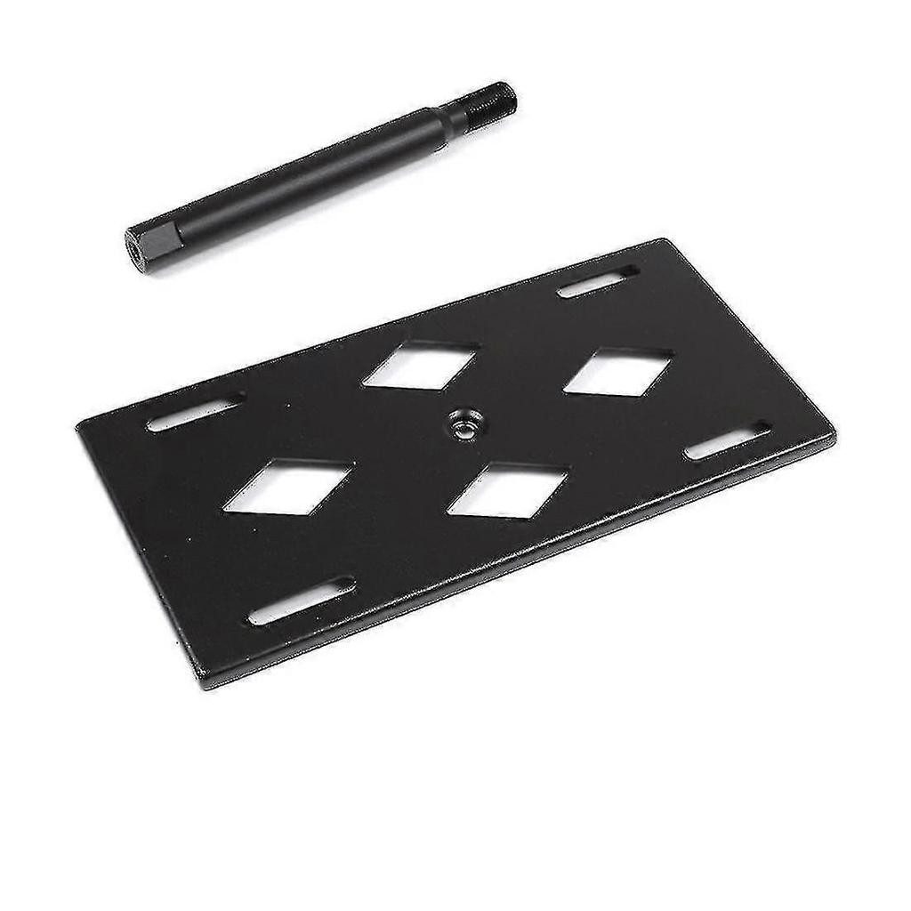 Front Bumper Towing Hook License Plate Mounting Bracket Holder, Black