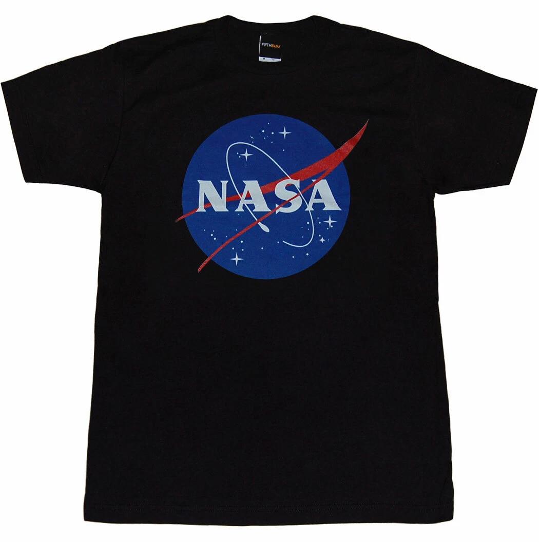 Мужская футболка NASA Классический логотип 100% Хлопок Топы 3XL
