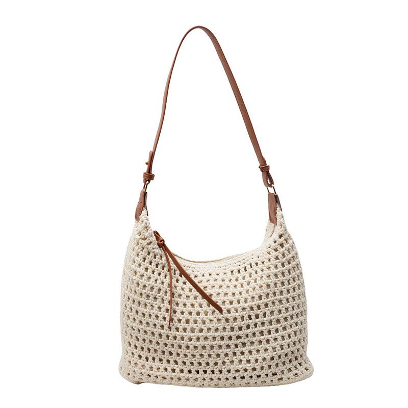 Summer Casual Straw-woven Large-capacity Underarm Bag Women's 2026 New Mori Literary and Artistic Lazy Wind One-shoulder Messenger Bag