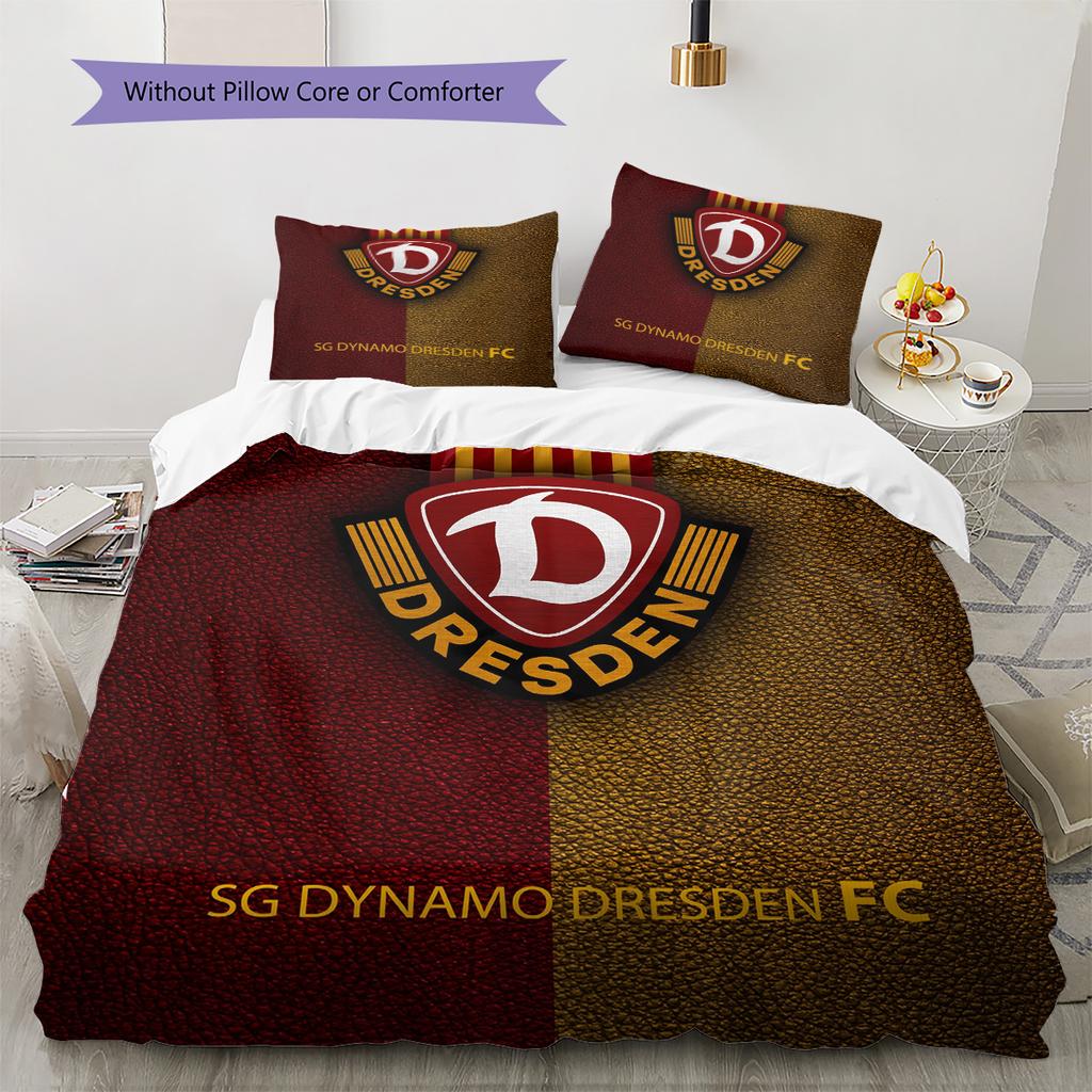 Dynamo Dresden Muster Bettwäsche Bettdecken-Set Heimdekoration Geschenk (1 Bettbezug + 2 Kissenbezüge (ohne Füllung))