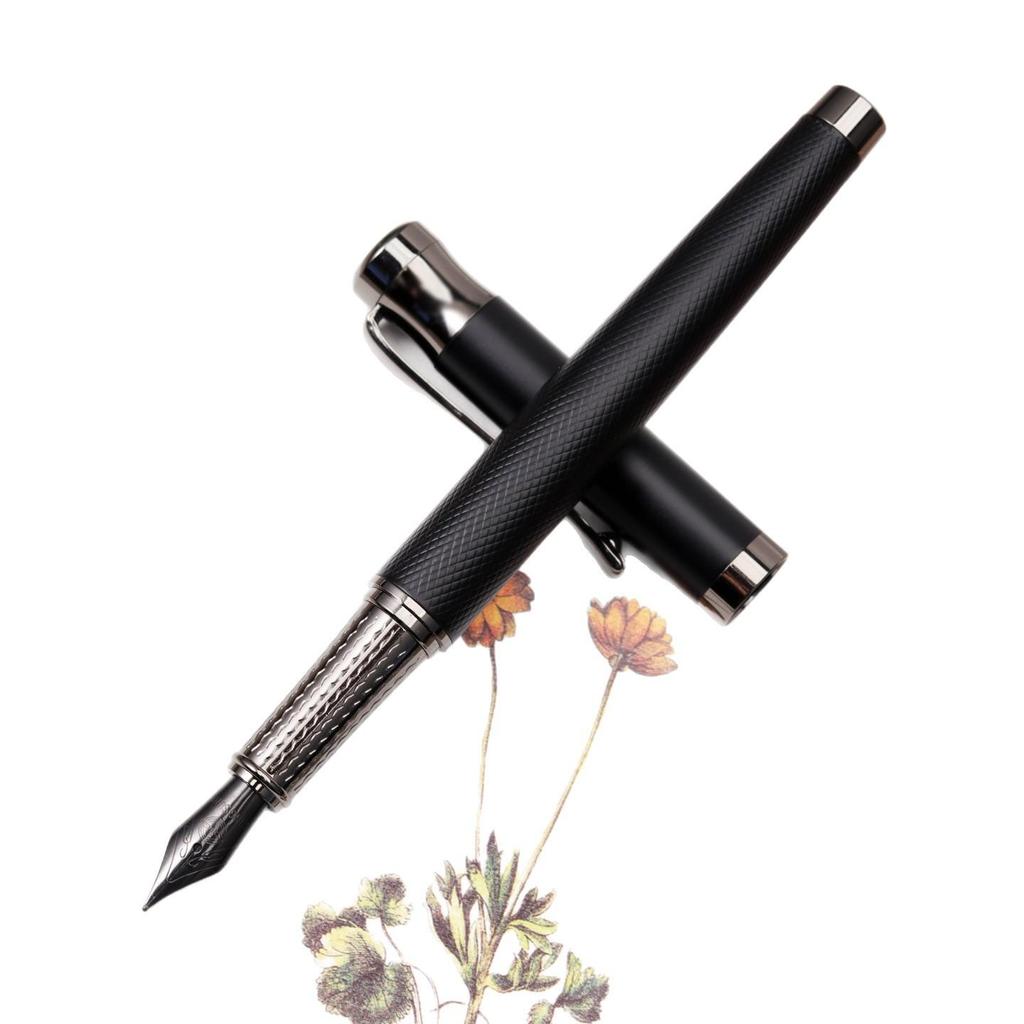 Luxury metal pen, smooth writing, medium tip, the best fountain pen for both men and women, calligraphy, administrative, office pens