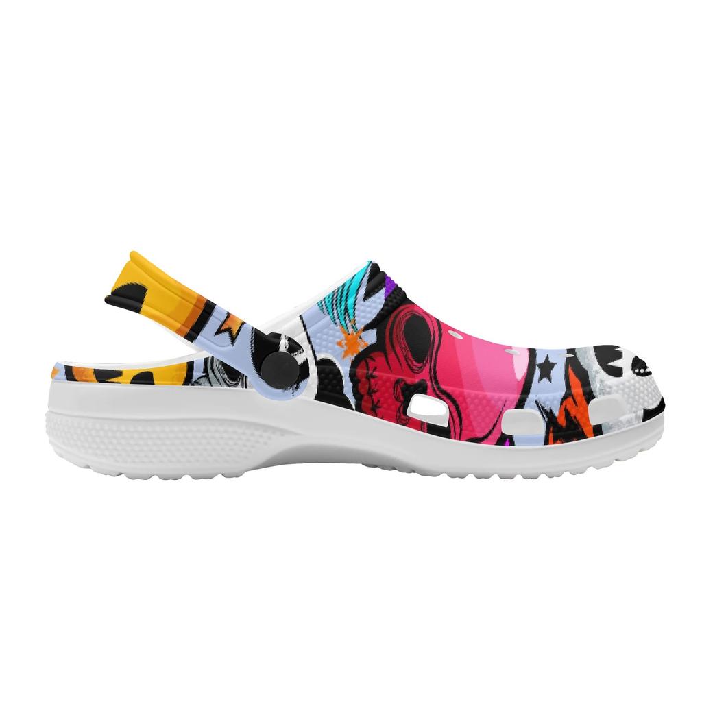 Lightweight EVA Garden Clogs Women Men Color Printed Breathable Slip On Shoes Beach Pool Home Bathroom Sandals Beach Pool Wear
