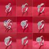 925 Sterling Silver Ring Hot AAA Zircon Adjustable Size Engagement Rings for Women Wedding Ring Party Fashion Nice Jewelry Gift