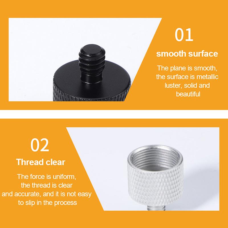 Metall Live-Übertragungsgeräte Mikrofonständer-Adapter 5/8 auf 1/4 Mikrofon-Konvertierungsschrauben-Adapter Aluminiumlegierung Stativhalterungsadapter