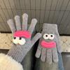 Gloves for Women In Winter  New Cute  Funny Ugly  Cute  Warm and Velvet Knitted Gloves for Cycling In Winter Cold and Cold