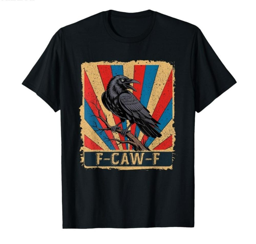 Funny F-Caw-F Chicken Crow T-Shirt Men Funny Cartoon Tee Shirt T-Shirts Men Women Unisex Daily Daily Fitness Travel Streetwear