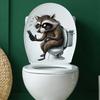 Funny Animal PVC Toilet Seat Stickers Monkey Zebra Giraffe Decals Waterproof Bathroom Wall Door Decor Creative Removable Decals
