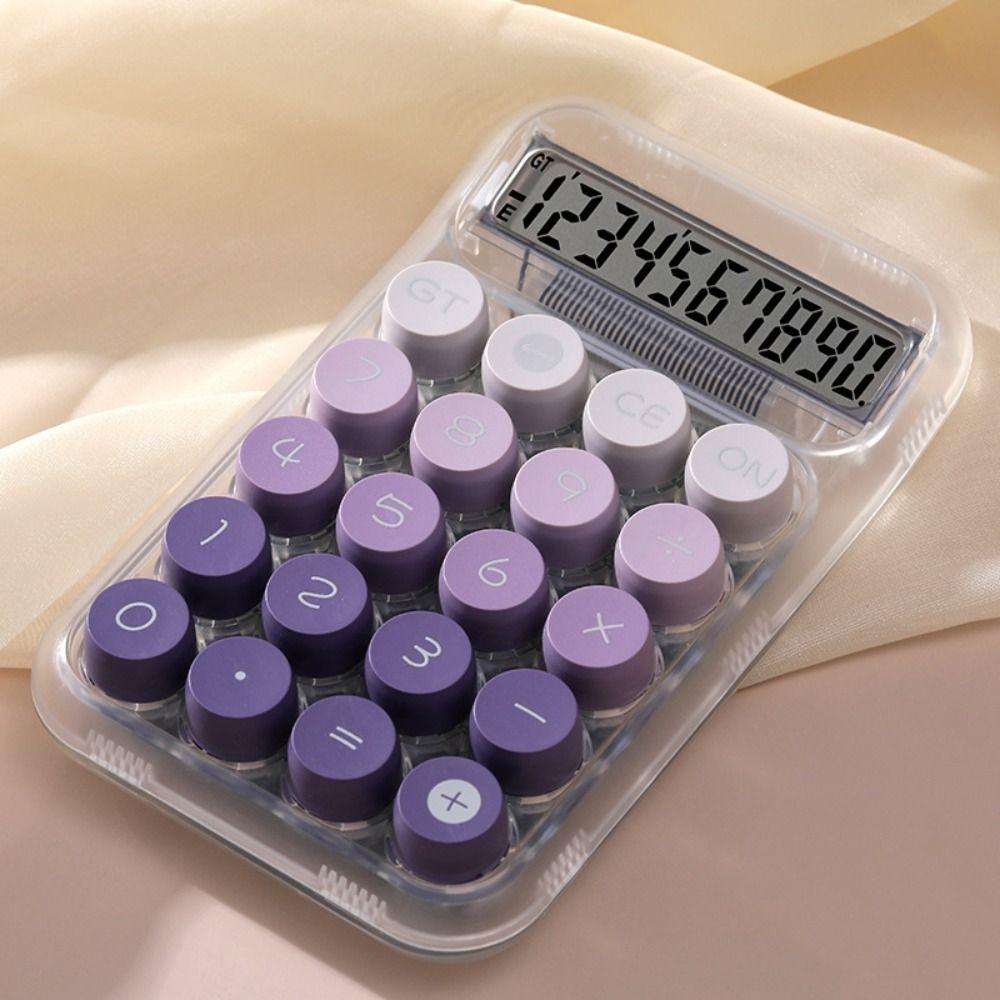 

10-значный дисплей Прозрачный симпатичный калькулятор Портативный цифровой калькулятор для ежедневного использования