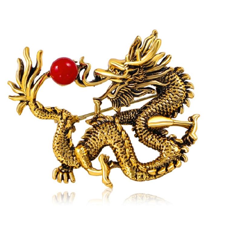 Elegant Dragon Brooches Dress Accessory Dragon Brooch Pin Alloy Texture Perfect for Matching Women Stylish Outfit 1
