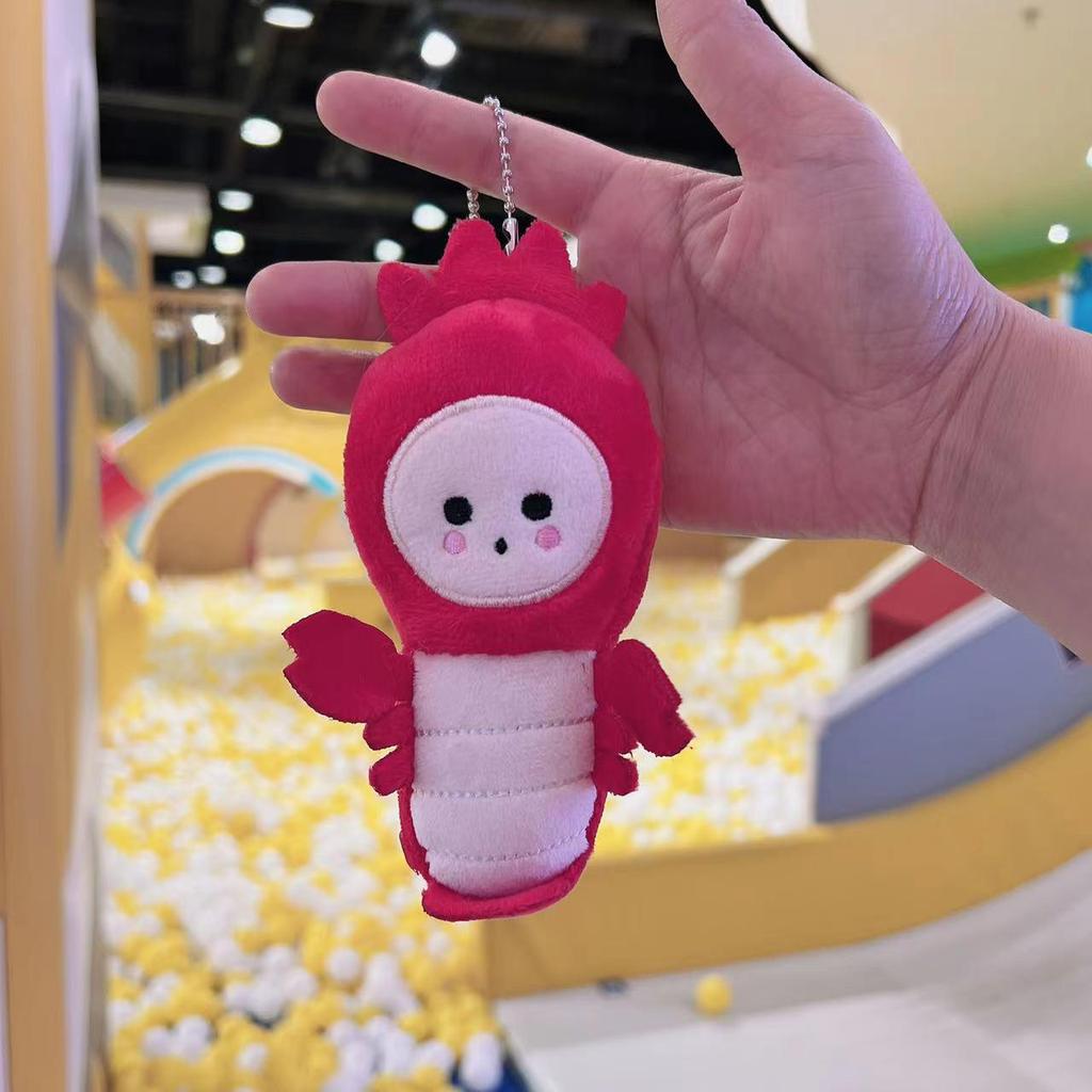 Internet Celebrity Crayfish Plush Keychain: Marine Themed Home Decor Pendant