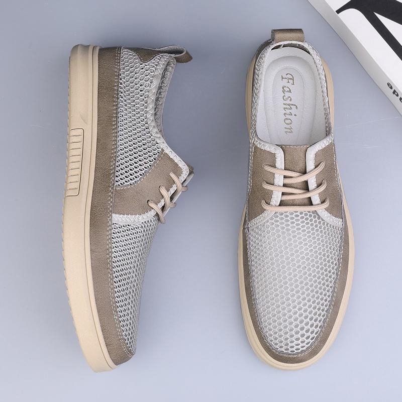 Lightweight Mens Summer Shoes Breathable Men Casual Shoes New Mesh Footwear Leisure Walk Moccasins Hollow Out Man Soft Sneakers