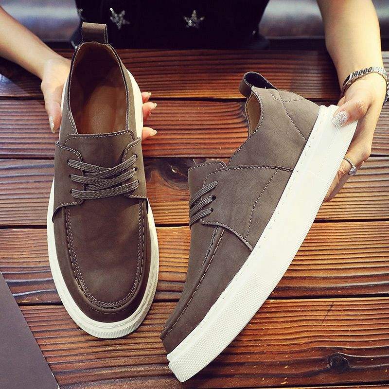 

2025 autumn new British style one-pedal lazy shoes small leather shoes men s loafers board shoes light and non-slip 45