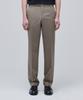 MUSINSA STANDARD Wool Blend Semi-Wide Hidden Elastic Waist Slacks [Dusty Beige]