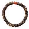 Hainan Green Qinan Agarwood Bamboo Joint & Lotus Bead Bracelet, 0.7 DIY, Unisex Prayer Beads
