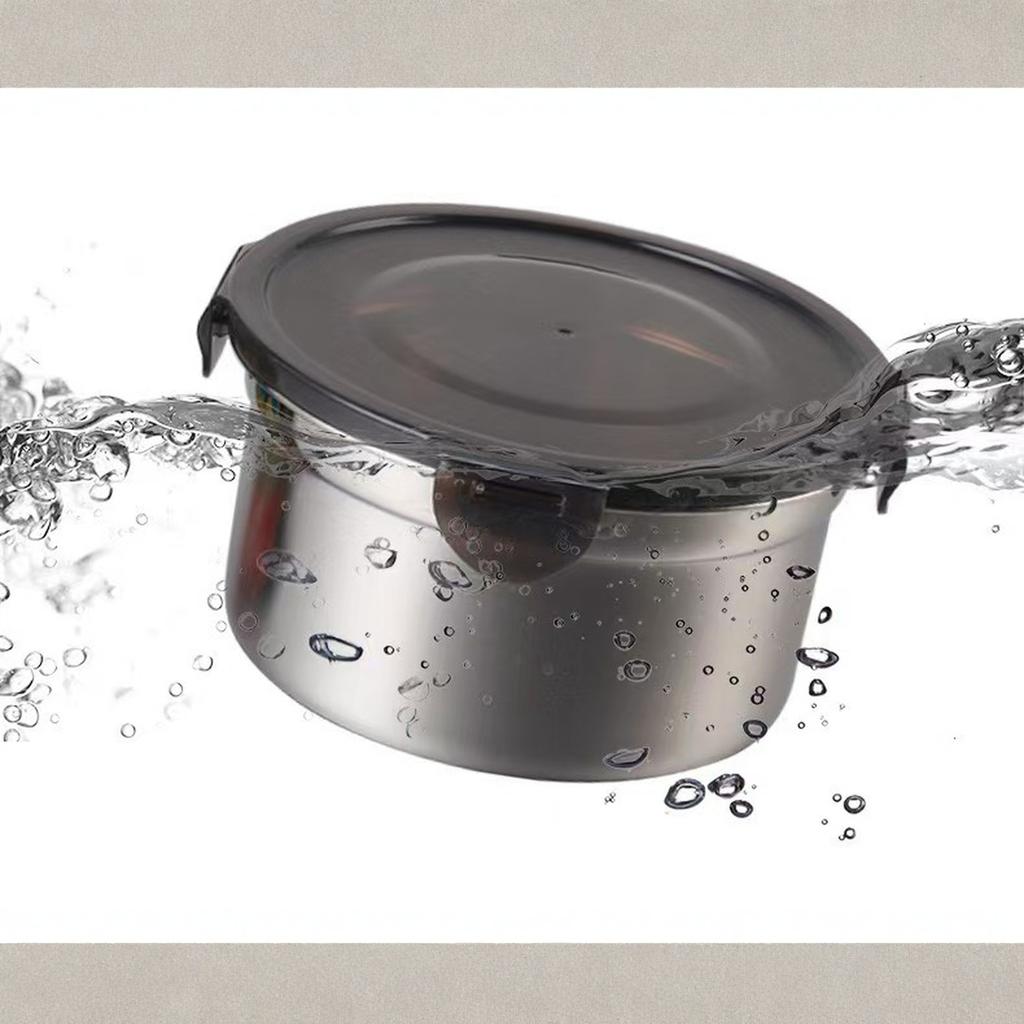 Korean Stainless Steel Food Storage Container Refrigerator Airtight Lunch Box