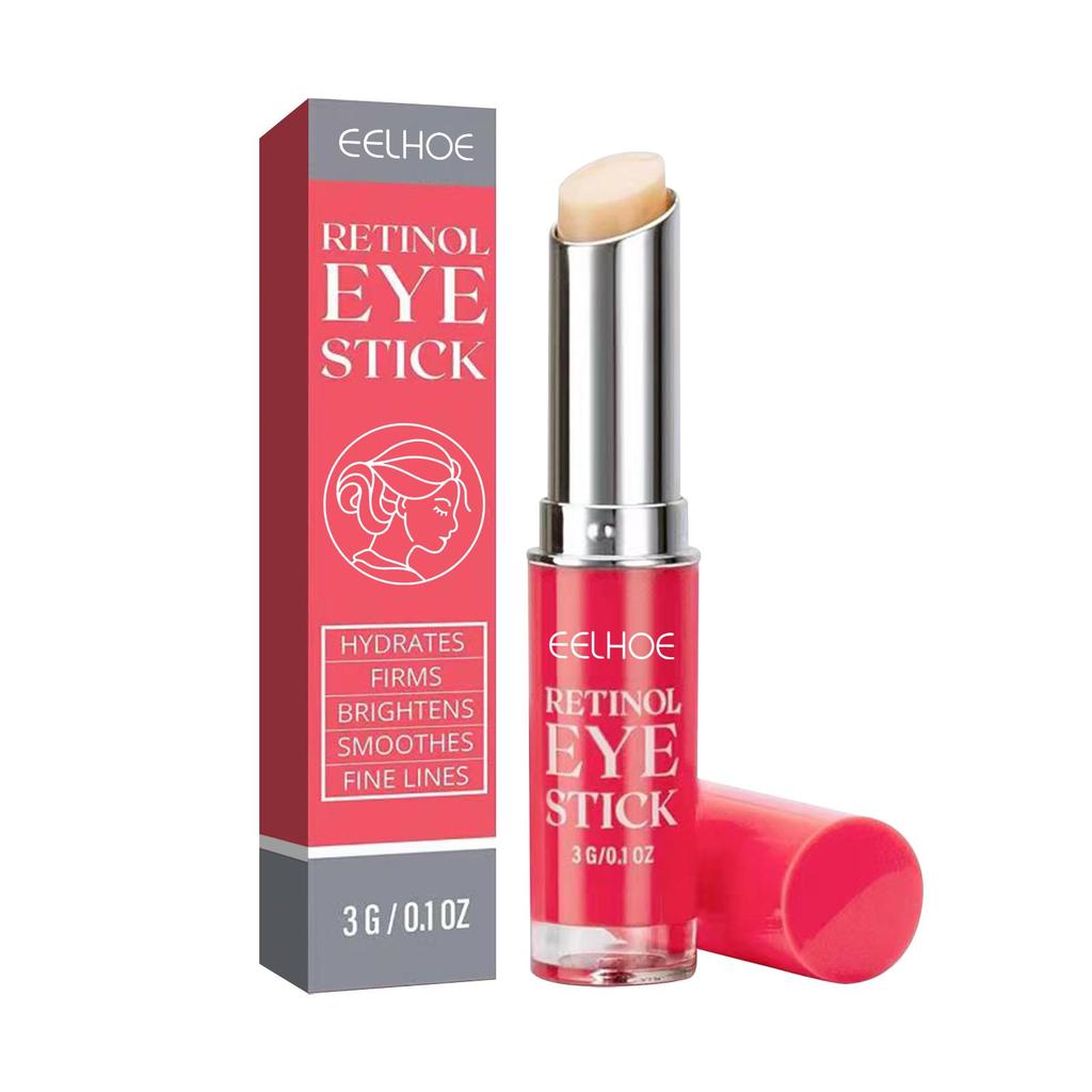 EELHOE retinol ball eye care stick moisturizes and soothes dry lines around the eyes, delicate skin rejuvenation, moisturizing eye cream 1pc