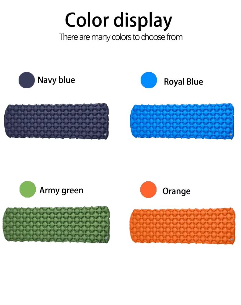 Basics Camping Sleeping Pad Water Resistant Ultralight, Portable Outdoor Air Cushion Sleeping Mat for Hiking and Backpacking