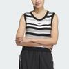 Adidas Originals Strick Tanktop gestreift mit Logo-Stickerei Damen Tops Schwarz JI7051