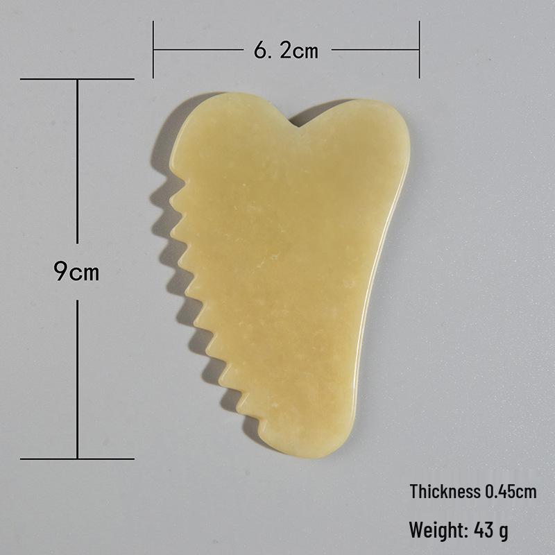 Heart-shaped Xiuyan Jade Gua Sha Board for Face and Eyes - Universal Beauty Tool