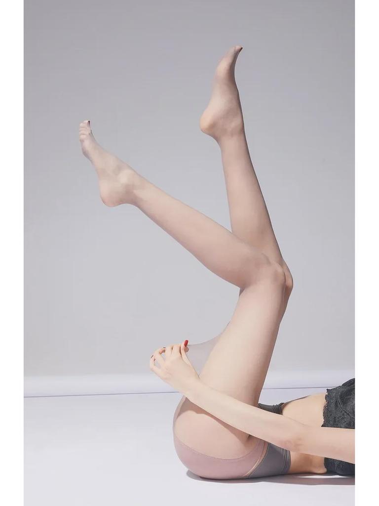 0D Aurora nahtlose glänzende Strumpfhose – ultradünne Strumpfwaren mit offenem Schritt für Männer und Frauen