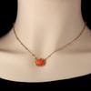 Pure Copper Electroplated Pumpkin Pendant Fashion Personality Trend Necklace Sweater Chain Jewelry
