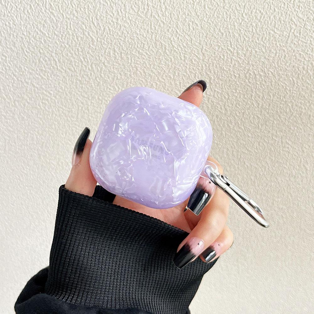 Glitter Dream Purple Shell Protective Case For Samsung Galaxy Buds Pro/Live Soft Silicone Earphone Case for Galaxy Buds 2 Cover