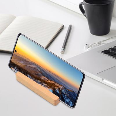 Wooden Phone Holder Portable 2 Groove Beech Black Walnut Desktop Mobile Phone Tablet Stand Phone Accessories