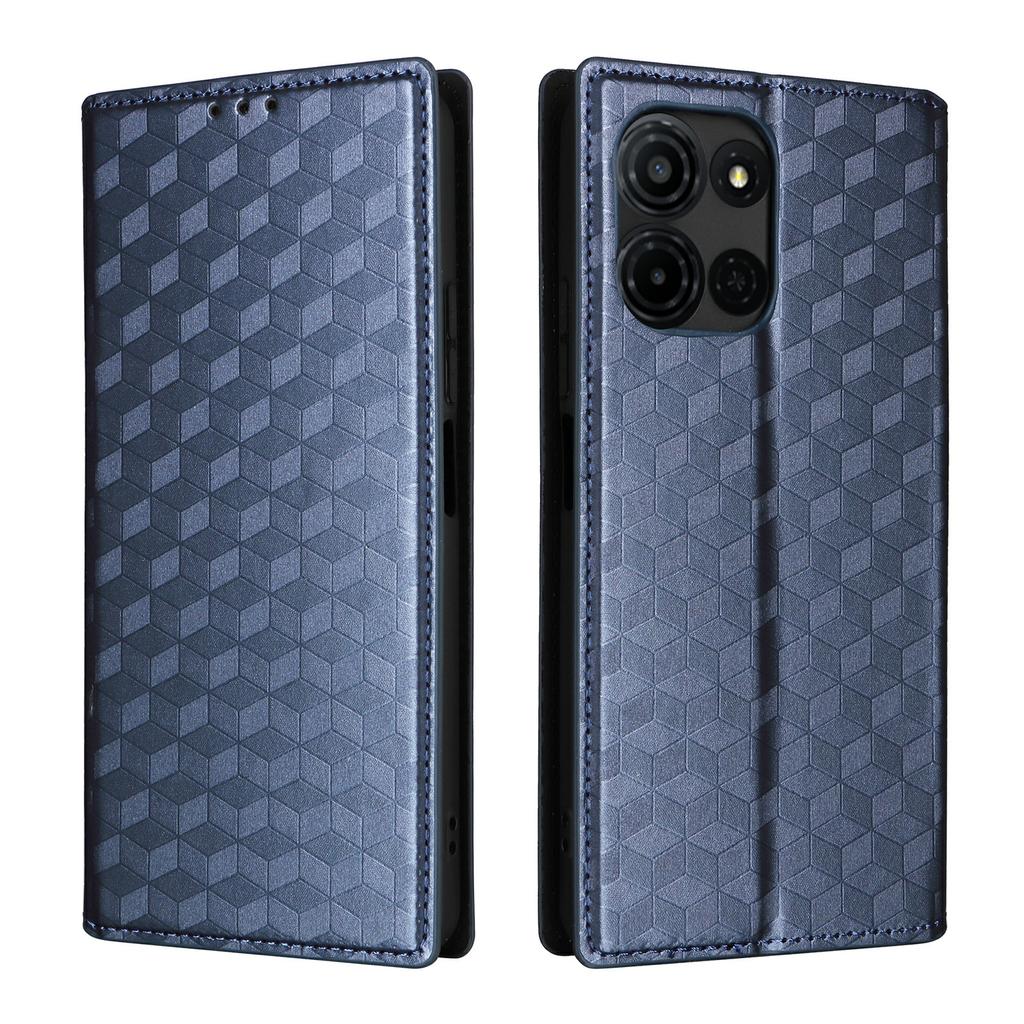 For TCL K33 5G/K32 5G Case Wallet Rhombus Imprinted Leather Phone Cover