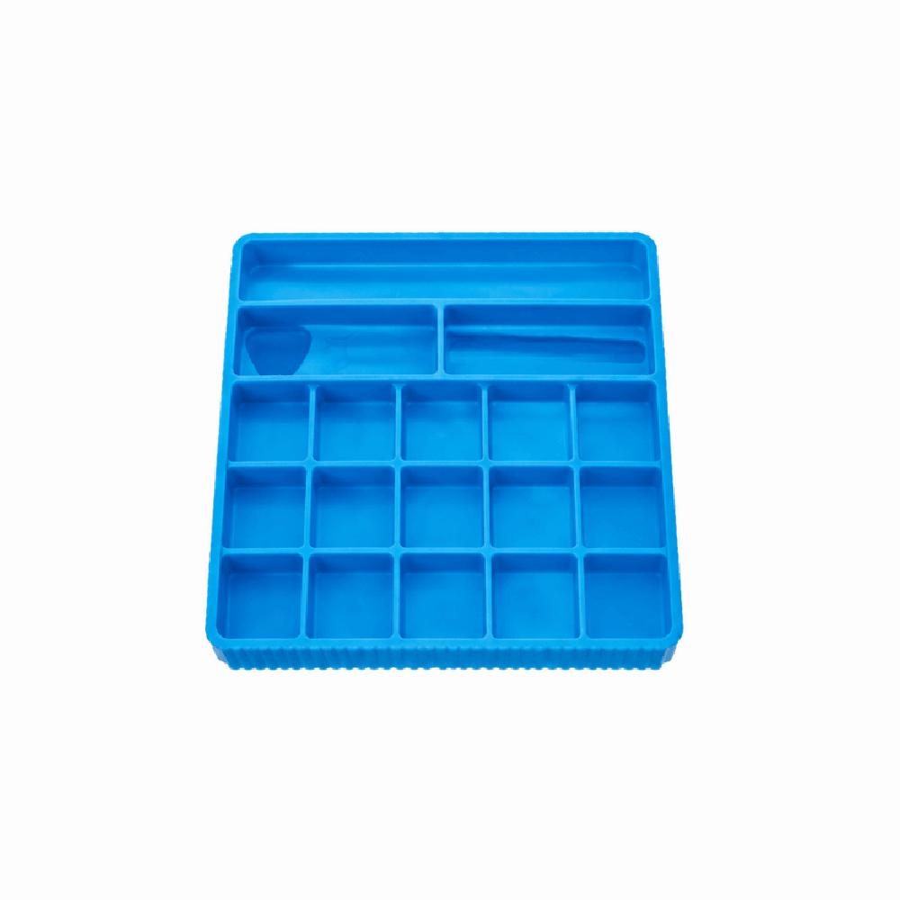 Smooth Surface Electronic Parts Tray Durable Plastic Multifunctional Tray Repair Tasks синий