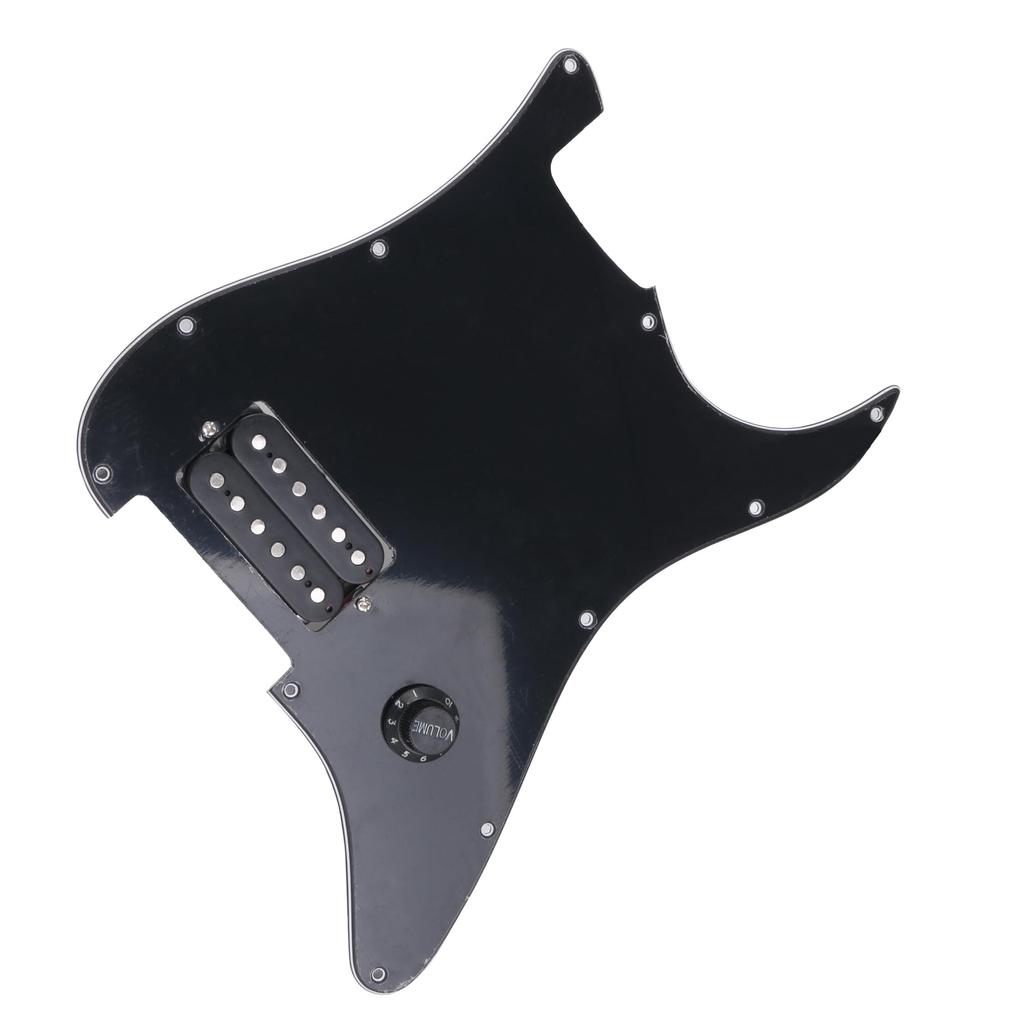 Yibuy Black Metal PVC Pickguard for 1 Humbucker Electric 3 Layers with 11 Mounting Easy Repair Noiseless & Pre-Wired Guitar, Holes, Process,