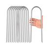10pcs Silver Heavy-duty U-shaped Wind Pile Ground Nails, Which Can Be Used To Fix and Support Steel Pipes of Various Structures