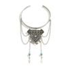 Tassel Metal Arm Chain Silver Exaggerated Bracelet Creative Cuff Bangles  Gift