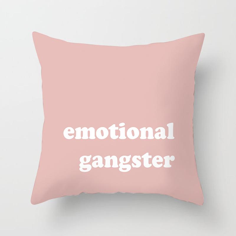 New Pink Geometric Letter Pillowcase Home Decorative Cushion Cover