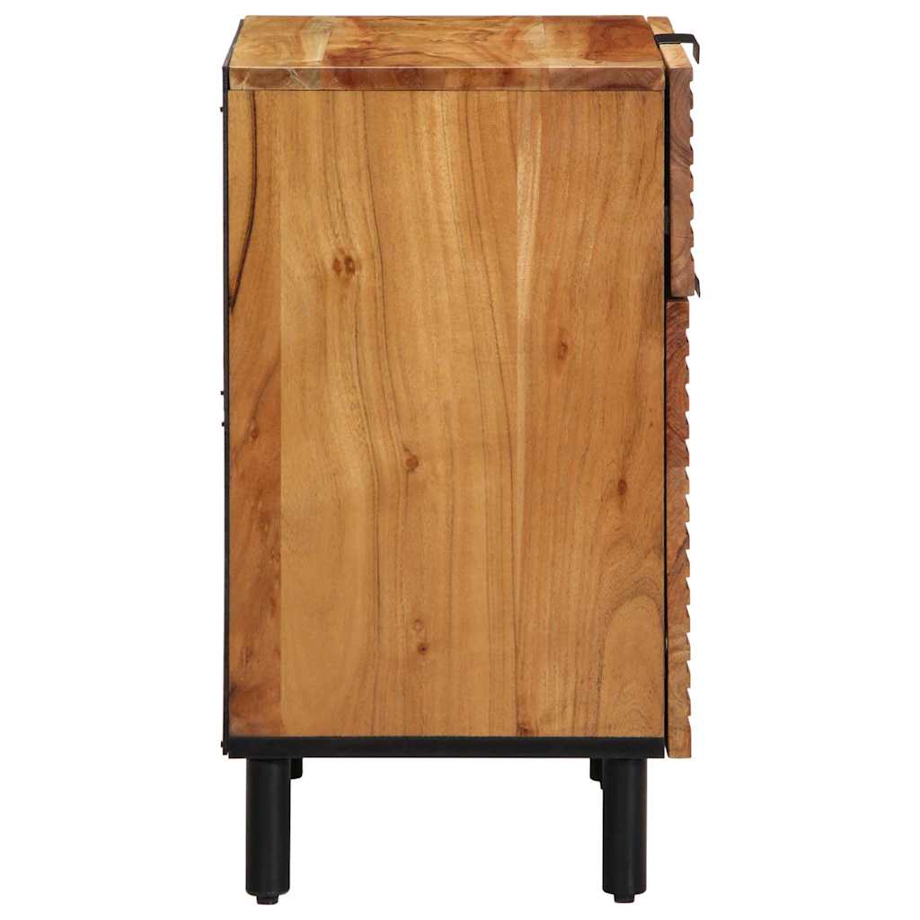 Bedside Cabinet in Brown 50 x 33 x 60 cm Solid Acacia Wood