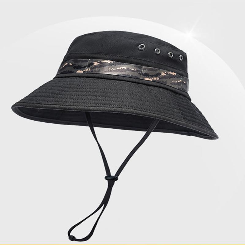 

Бавовняна камуфляжна сонцезахисна навісна рибальська шапка чоловіча та жіноча оригінальний дизайн з короткими полями, складна тактична табірна панамка для полювання на росу 58-61cm adjustable