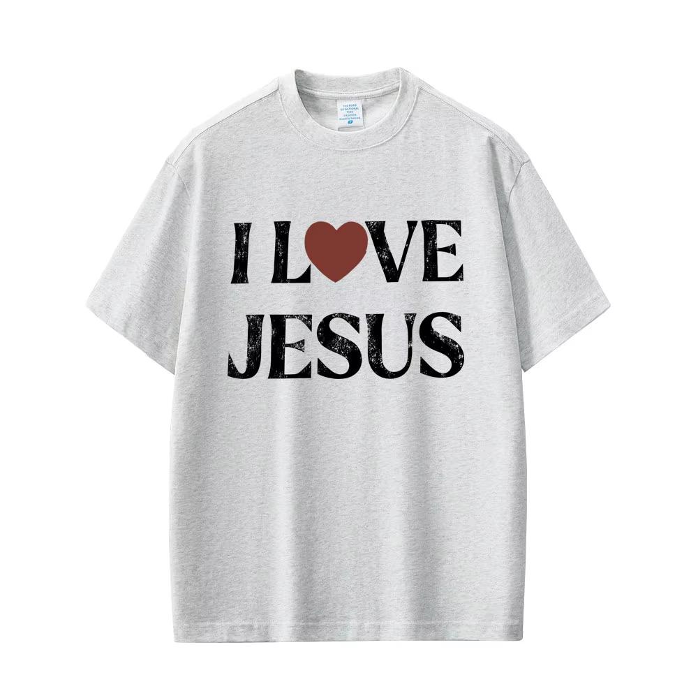 I Love Jesus Tshirt Christian Tee Shirt Unisex Women Clothing Hip Hop Vintage Rock T Shirts Unisex Retro Ocollar Hip Hop Tshirts