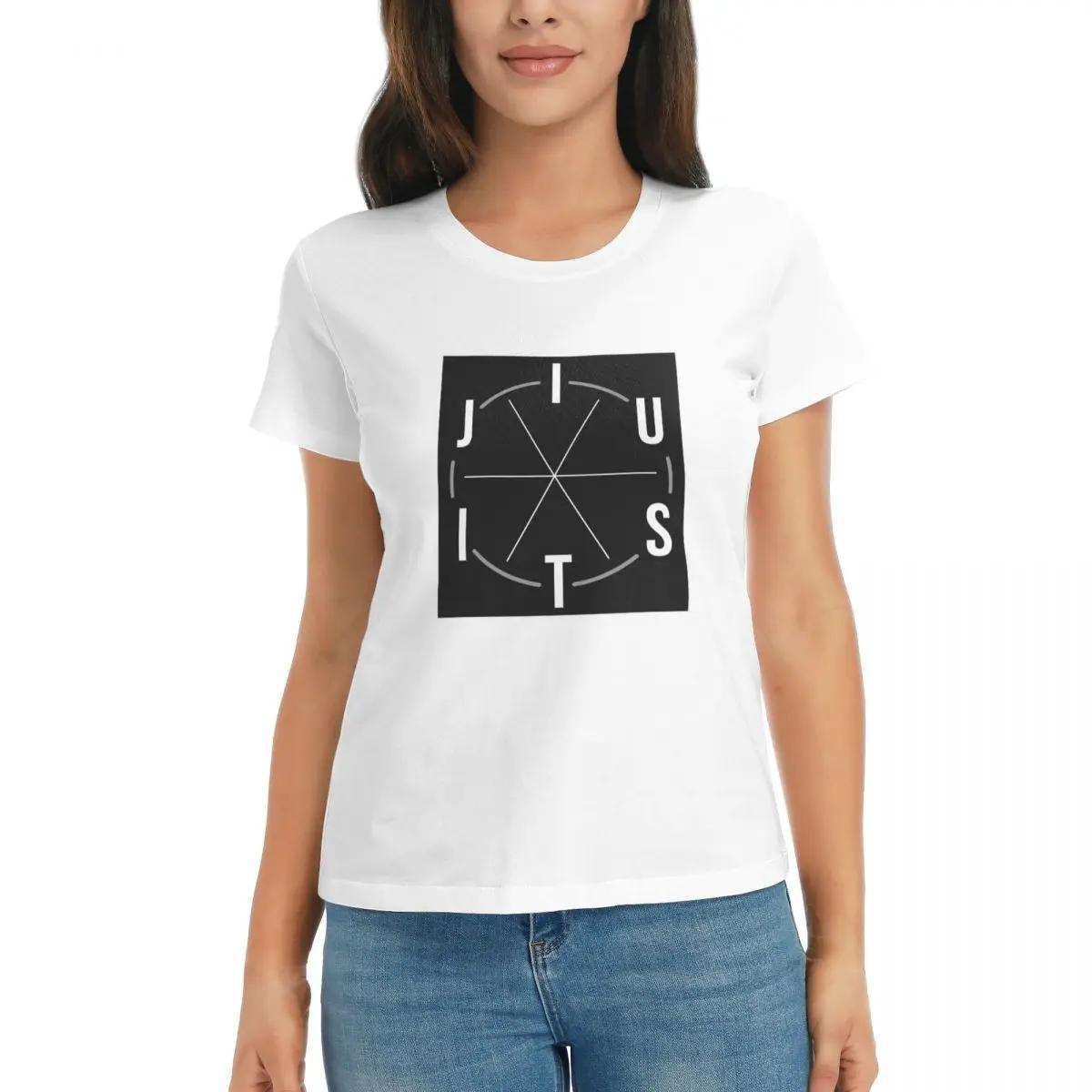 

Women TShirt Jiu Jitsu BJJ Circle White Light Summer Short Sleeve Tees ONeck Cotton T Shirts Clothes Tops Streetwear S