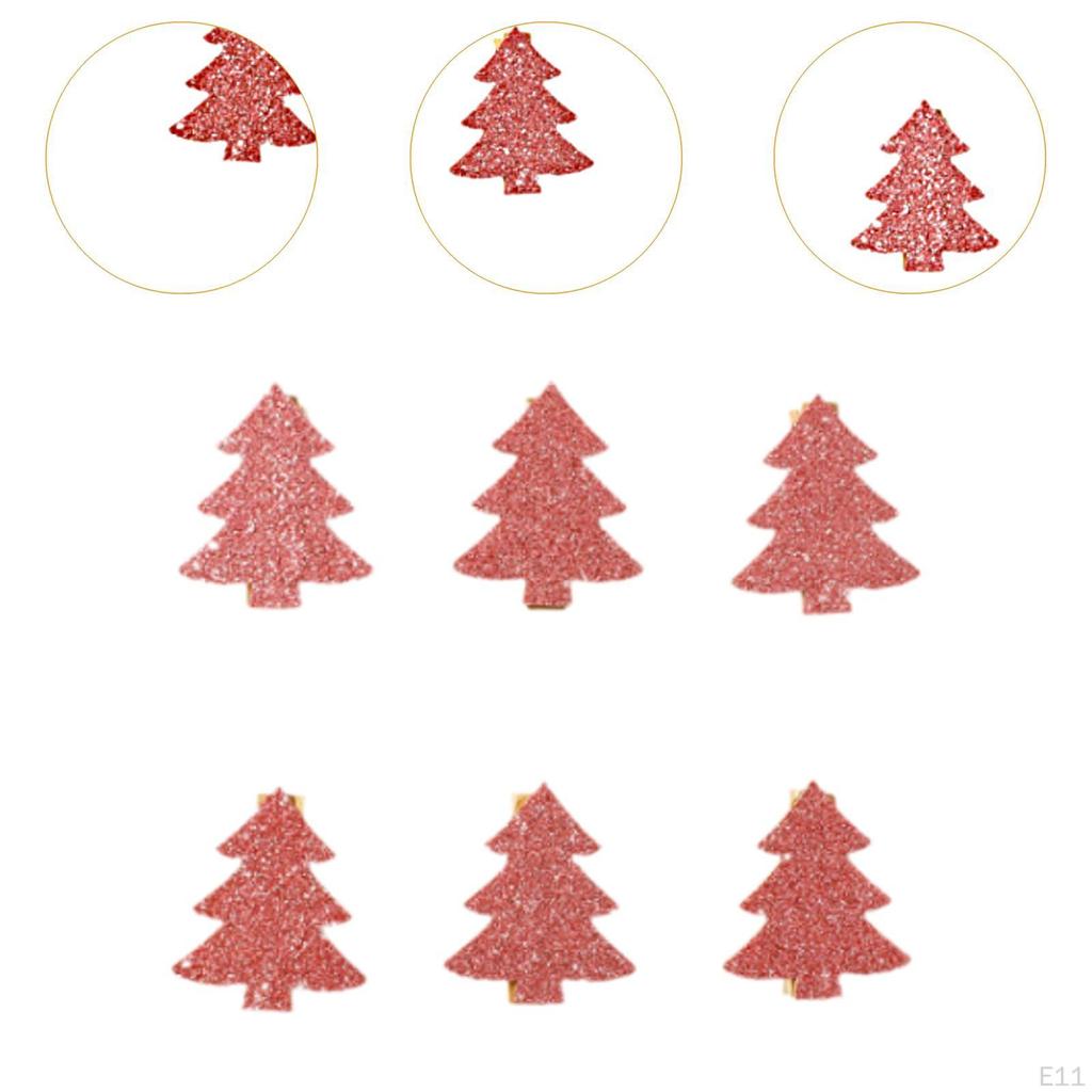 6 kusů přívěsků na vánoční stromek, dřevěné štítky, ozdoba pro festivalovou atmosféru