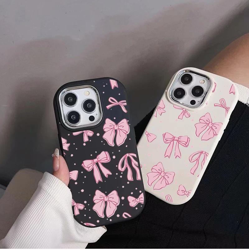 Husă Pentru Realme C63 C61 C67 C51 C53 C55 C21Y C25Y C20 C35 C12 5i 6i 8 9 11 12 13 Pro Plus GT3 cover Drăguță Y2K Fundiță Roz