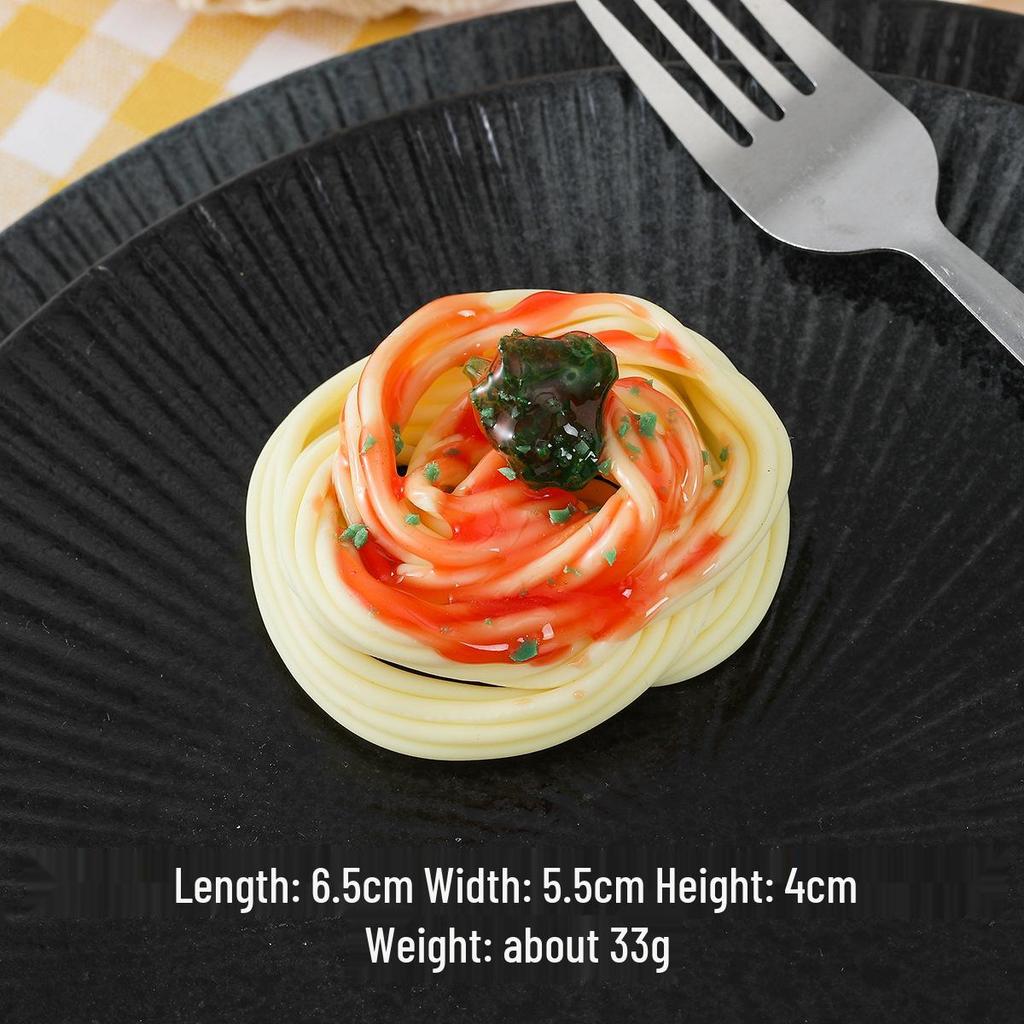 Spaghetti Shrimp Gravy Model for Western Food Display & Movie Props